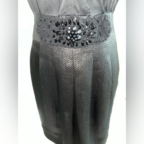 HP🎉BCBGMaxAzria Mock Black Dress - Picture 6 of 8